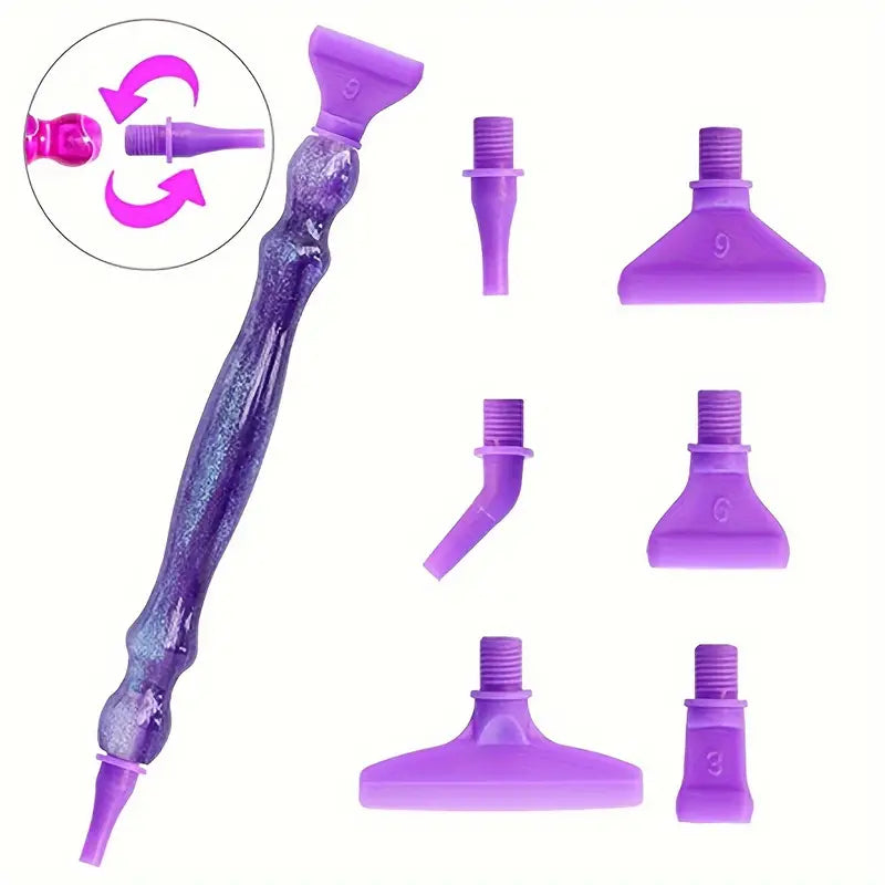 Diamond Painting Stift mit austauschbaren Aufsätzen – Multiplacer & Zubehör-Set