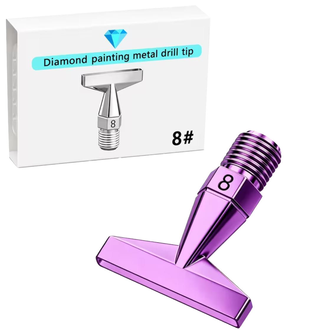 Hartmetall 8er-Aufsatz mit Drehgewinde