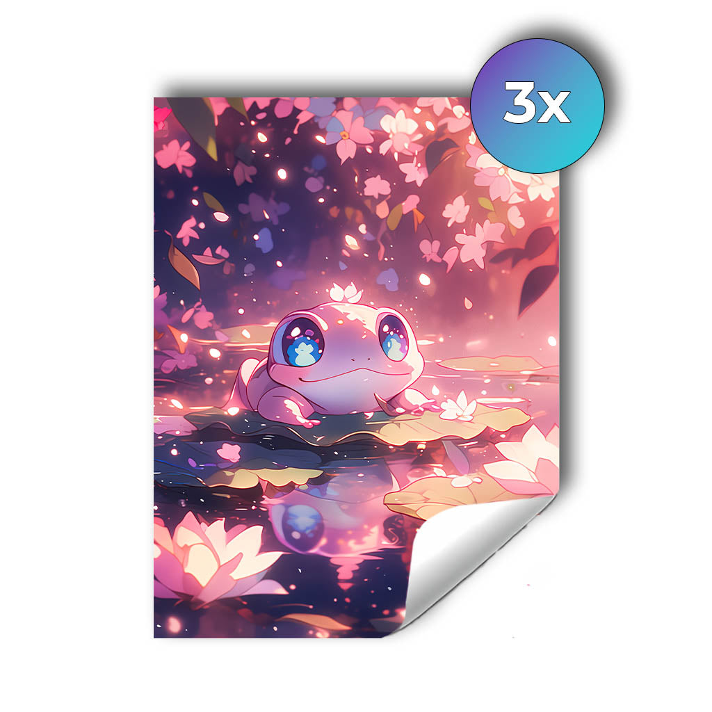 Sticker – Rosa Blütenfrosch