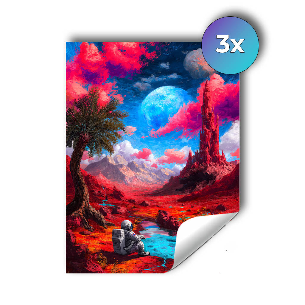 Sticker – Astronaut auf dem Mars