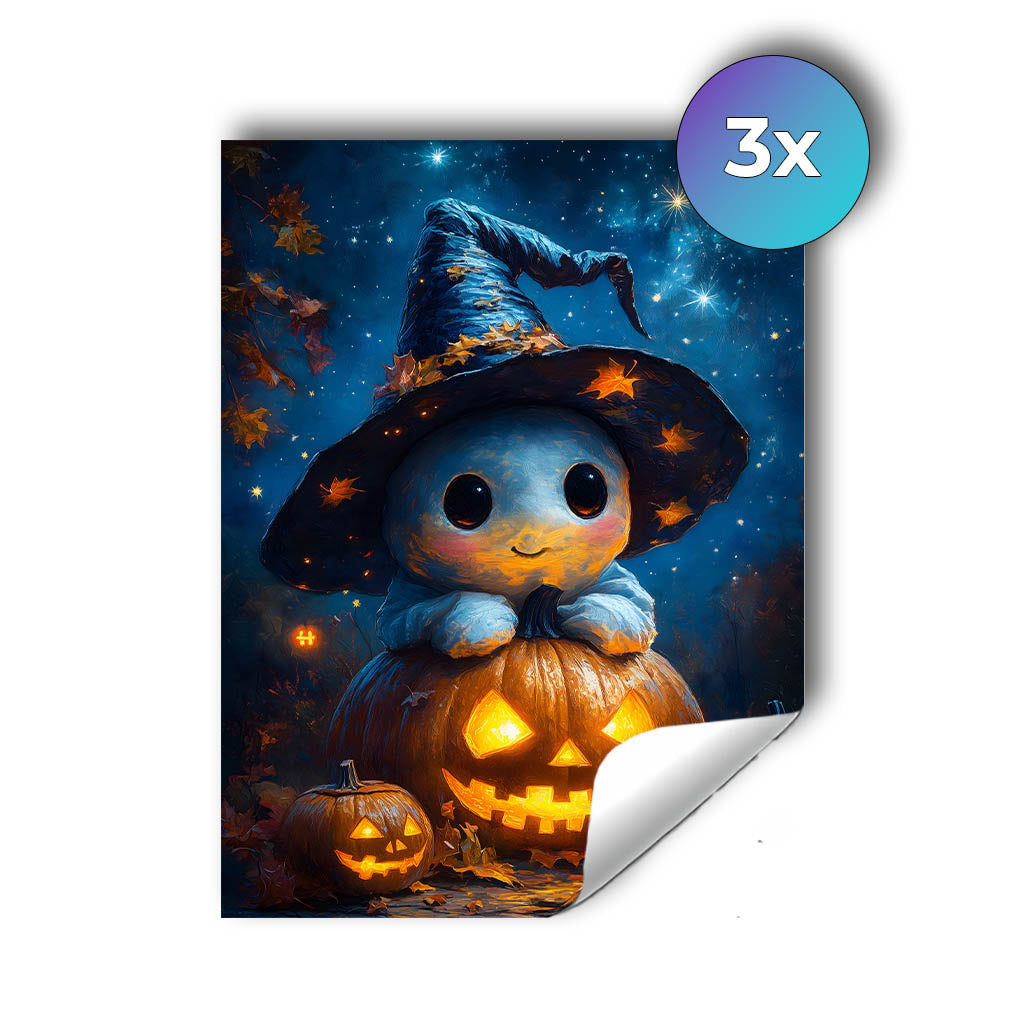 Sticker – Babygeist mit Kürbis