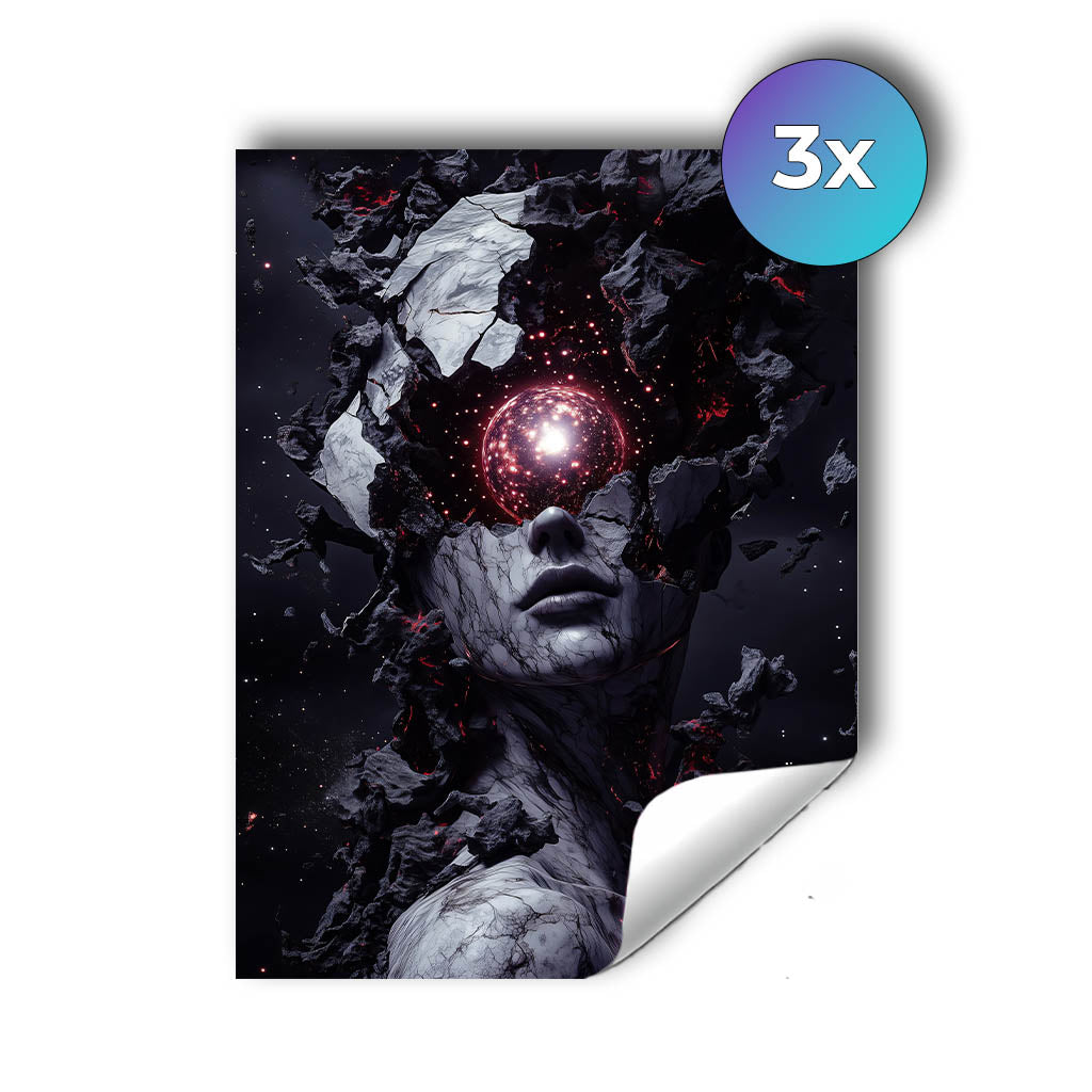 Sticker – Universum im Kopf