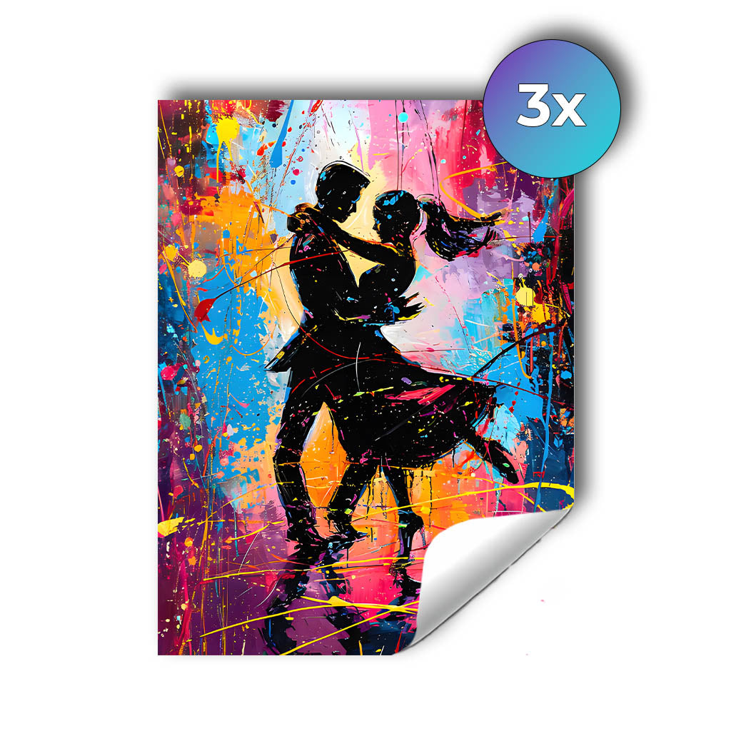 Sticker – Farbtanz