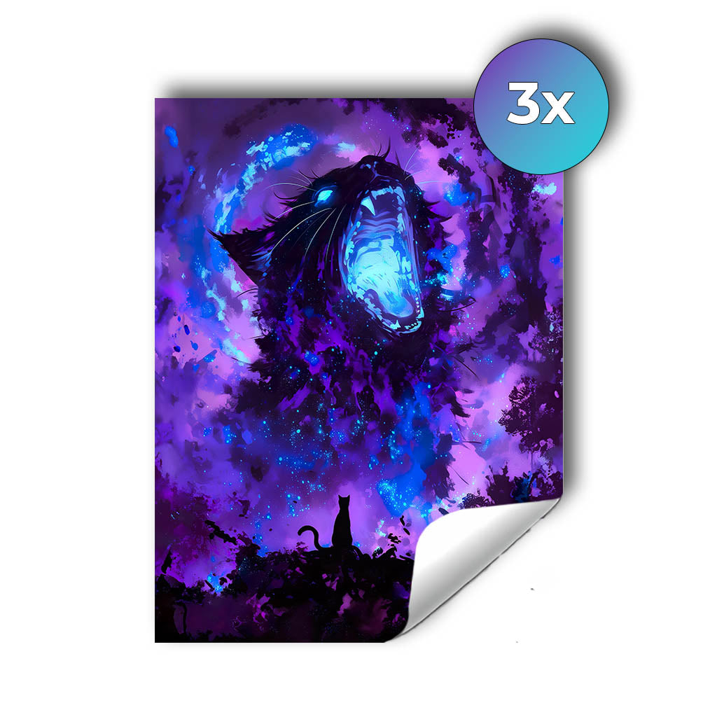 Sticker – Kosmische Katzenkraft