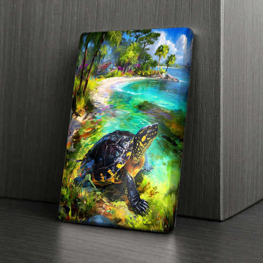 Cover Minder – Tropische Schildkröte am Strand