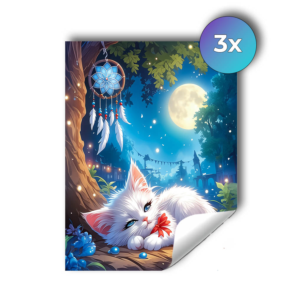 Sticker – Mondlicht Kätzchen