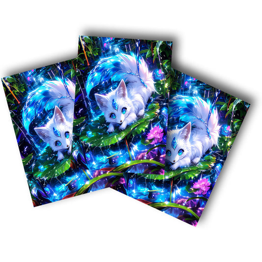 Sticker – Kristallfuchs im Mondschein