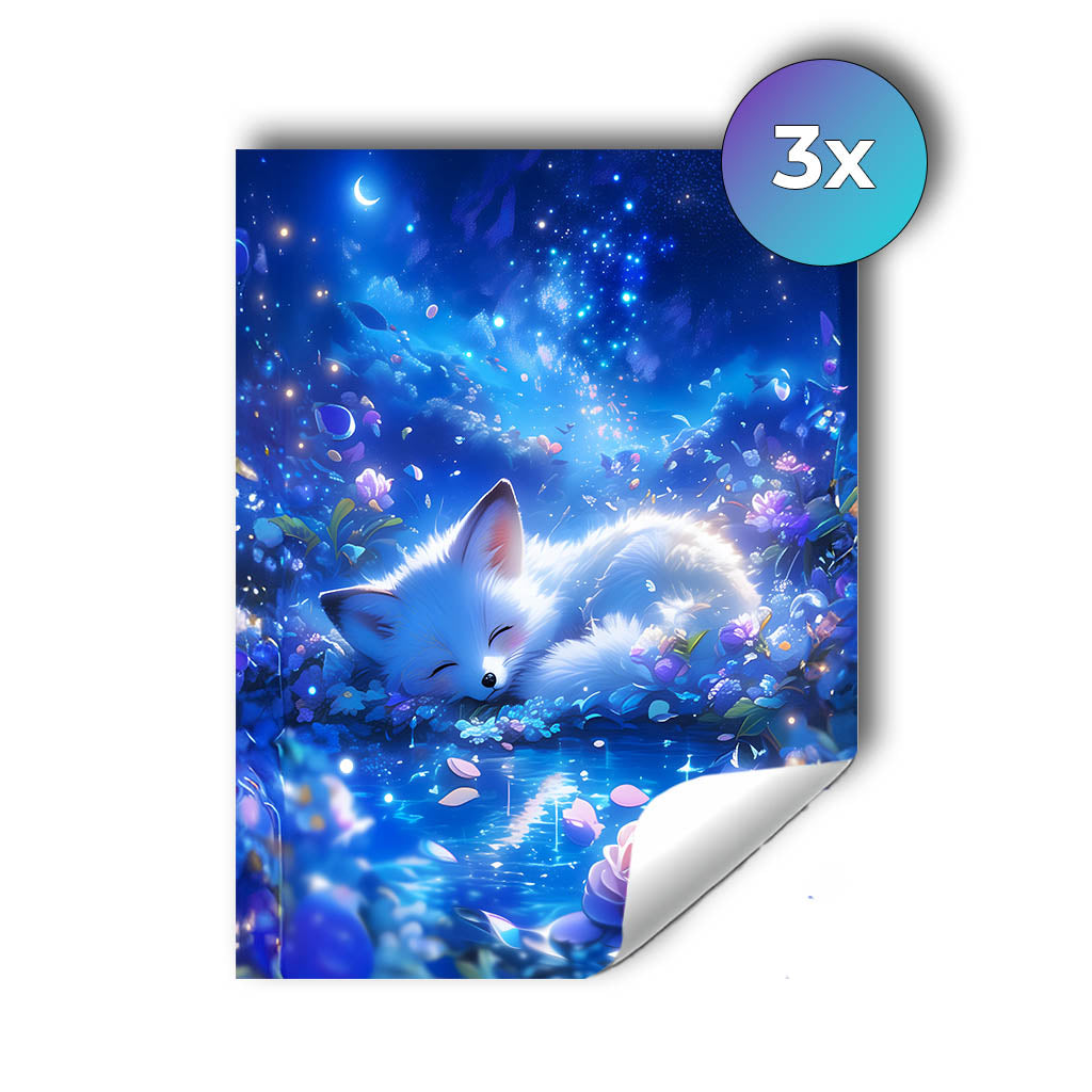 Sticker – Traumfuchs unter dem Sternenhimmel