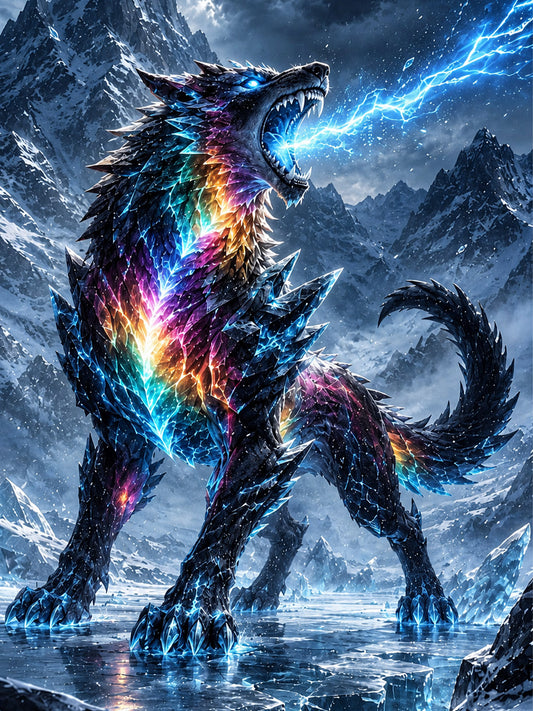 Diamond Painting - Prismawolf des Eissturms