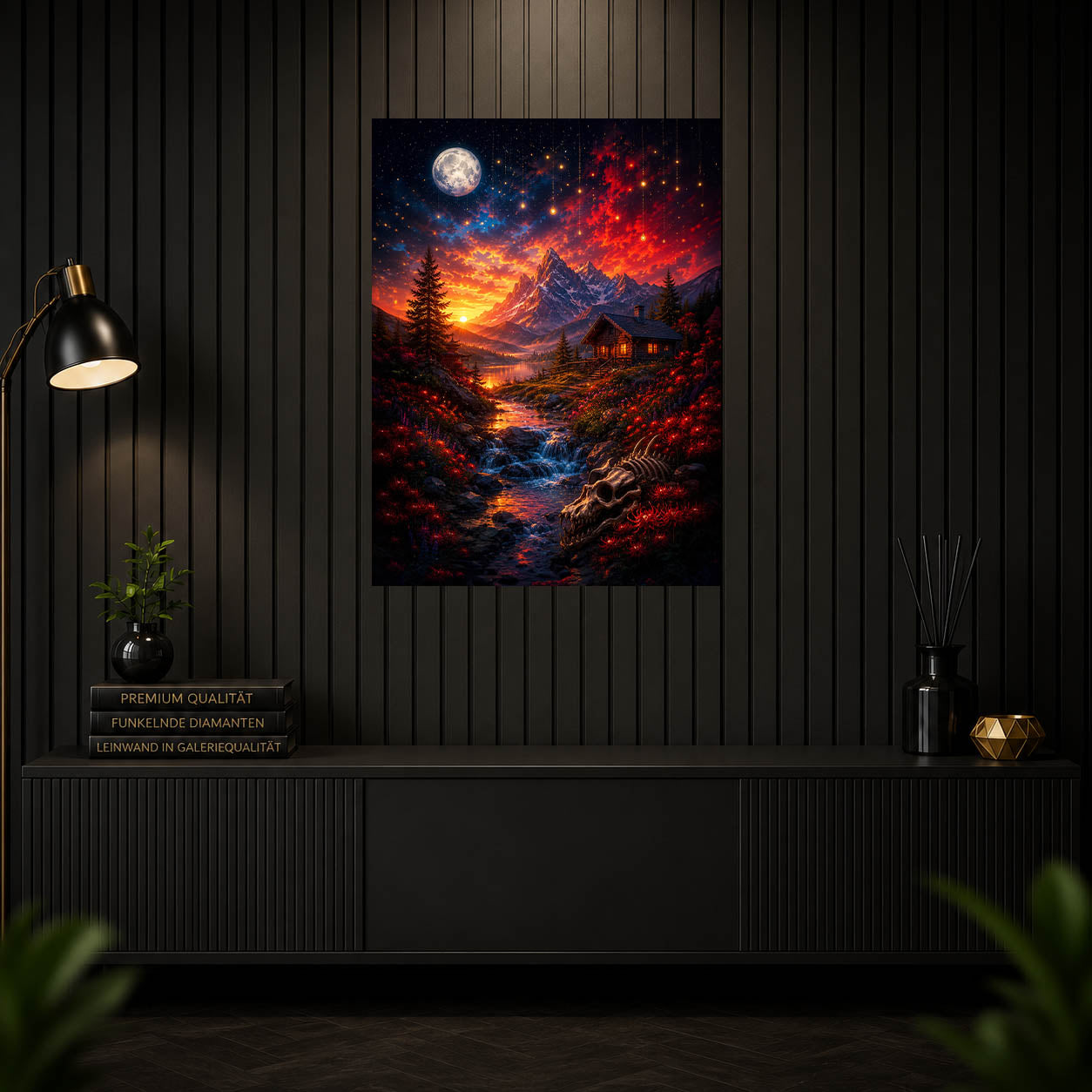 Diamond Painting - Drachenfriedhof am Bergsee