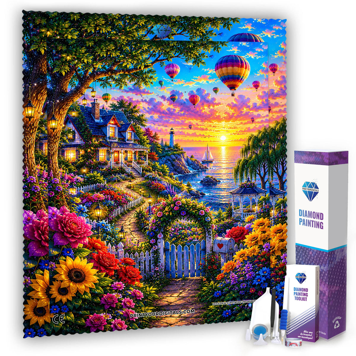 Diamond Painting - Haus der Blumen