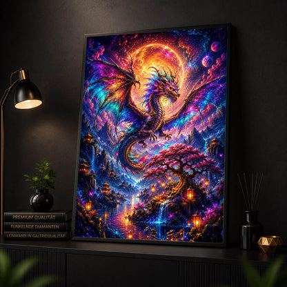 Diamond Painting - Regenbogendrache im Mondtal