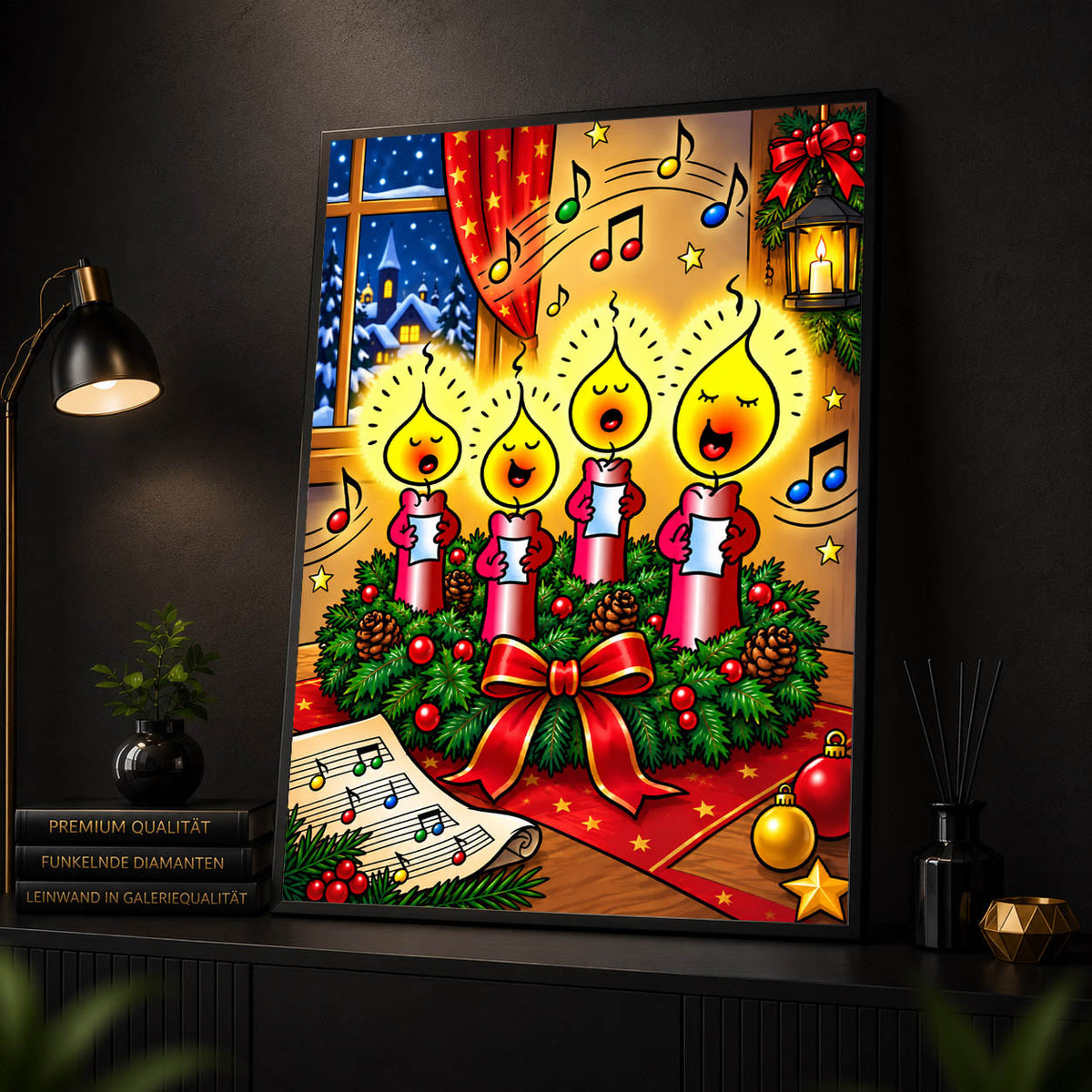 Diamond Painting – Singende Weihnachtskerzen