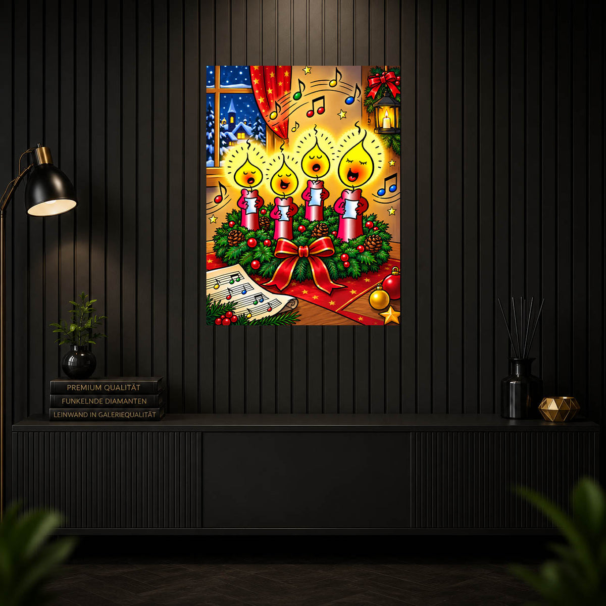 Diamond Painting – Singende Weihnachtskerzen