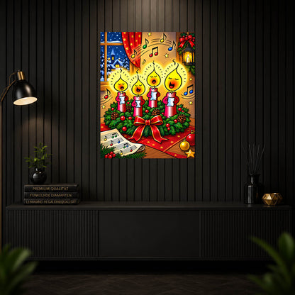 Diamond Painting – Singende Weihnachtskerzen