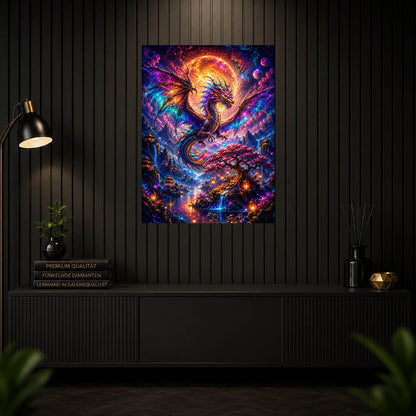Diamond Painting - Regenbogendrache im Mondtal
