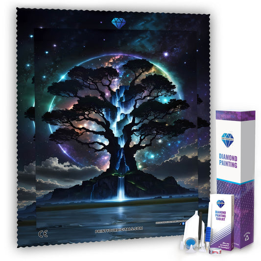 Diamond Painting - Baum des Kosmos
