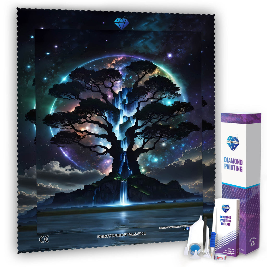 Diamond Painting - Baum des Kosmos