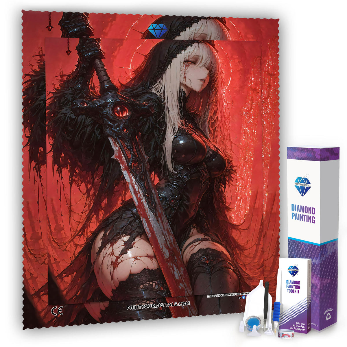 Diamond Painting - Blutmond-Kriegerin