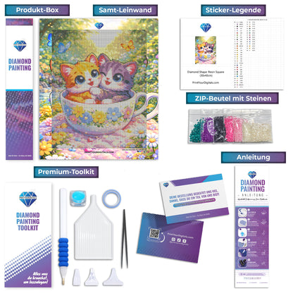 Diamond Painting - Katzenbuddies