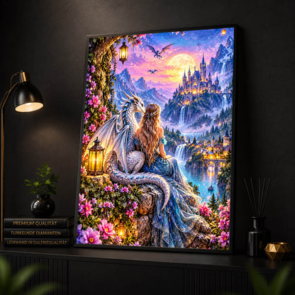 Diamond Painting - Drachenzauber im Mondlicht