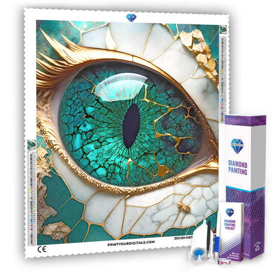 Diamond Painting - Smaragdauge des Drachen