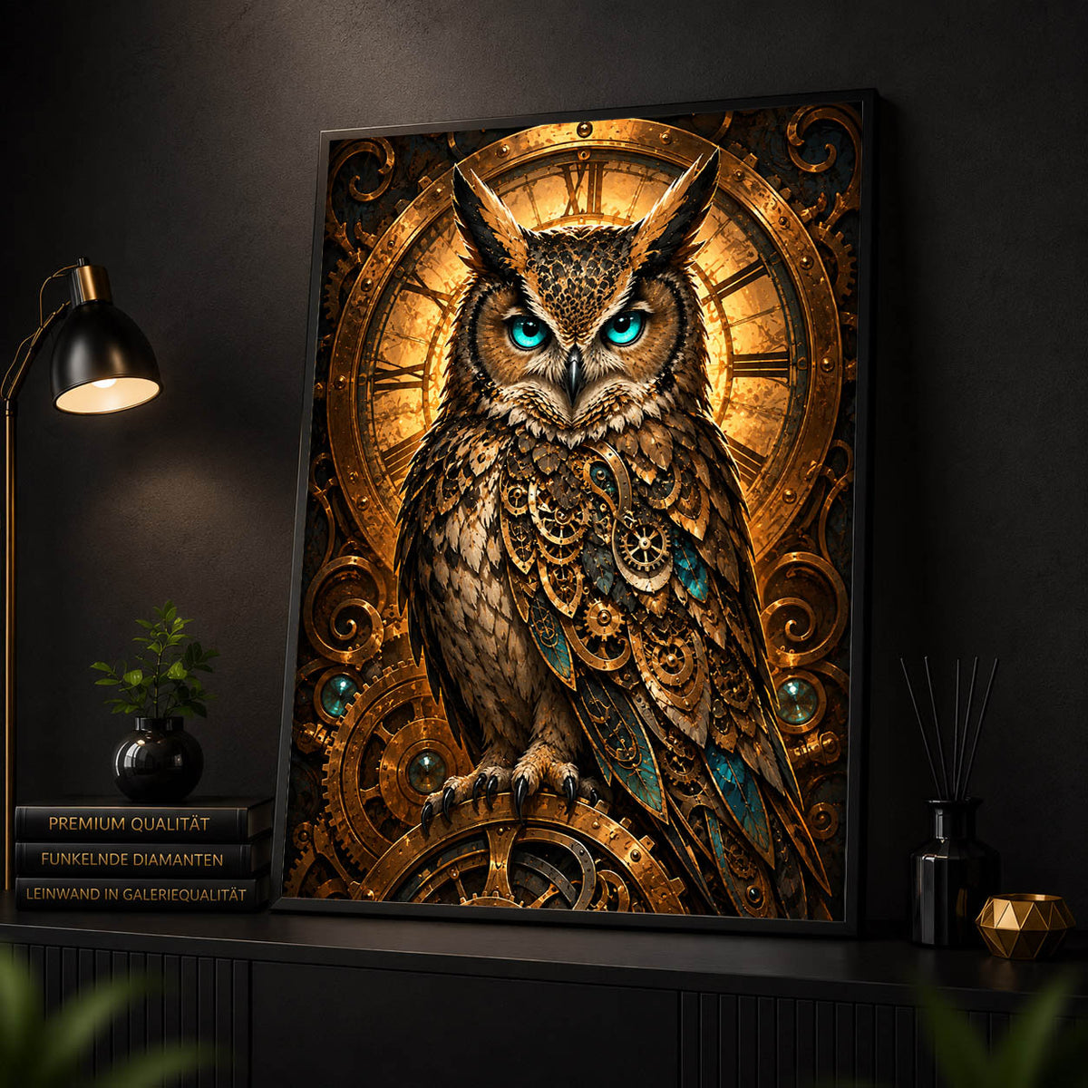 Diamond Painting - Eule der Zeit