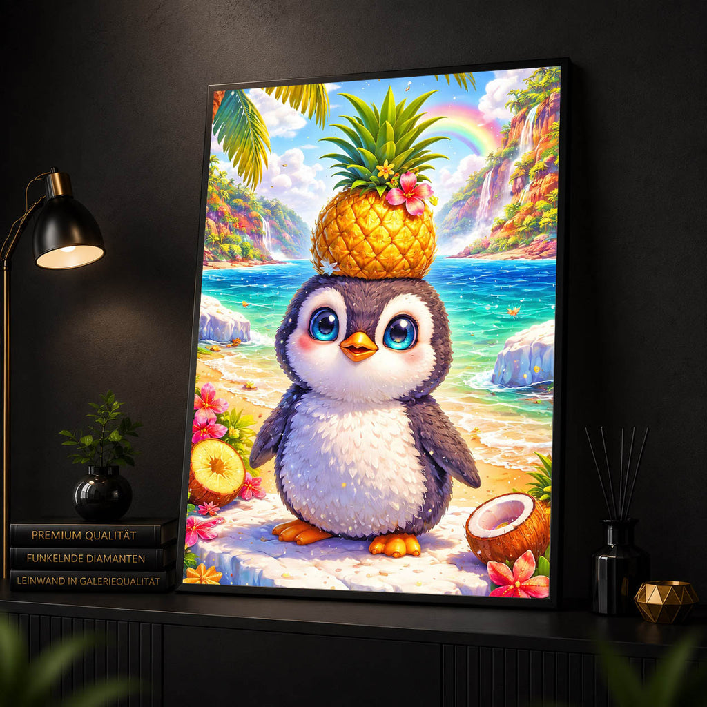 Diamond Painting - Tropischer Pinguintraum