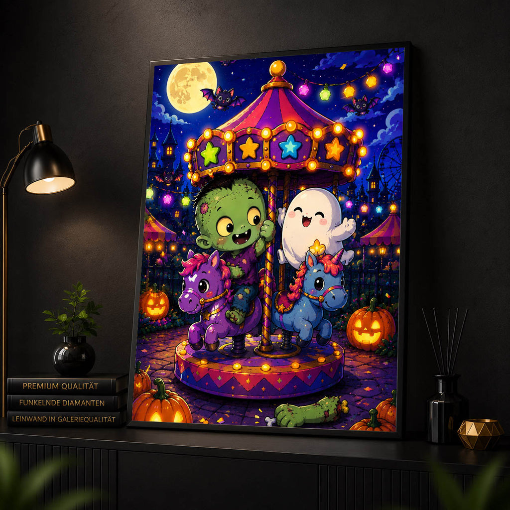 Diamond Painting – Spukspaß im Geisterkarussell