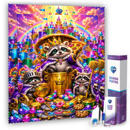Diamond Painting - Waschbärkönig Tobi