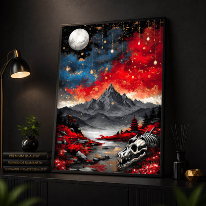 Diamond Painting - Drachenfriedhof am Blutmond