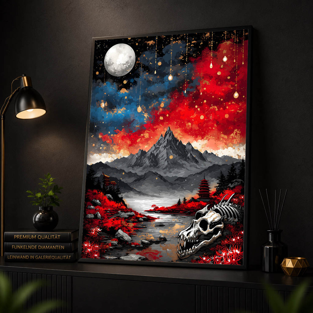 Diamond Painting - Drachenfriedhof am Blutmond