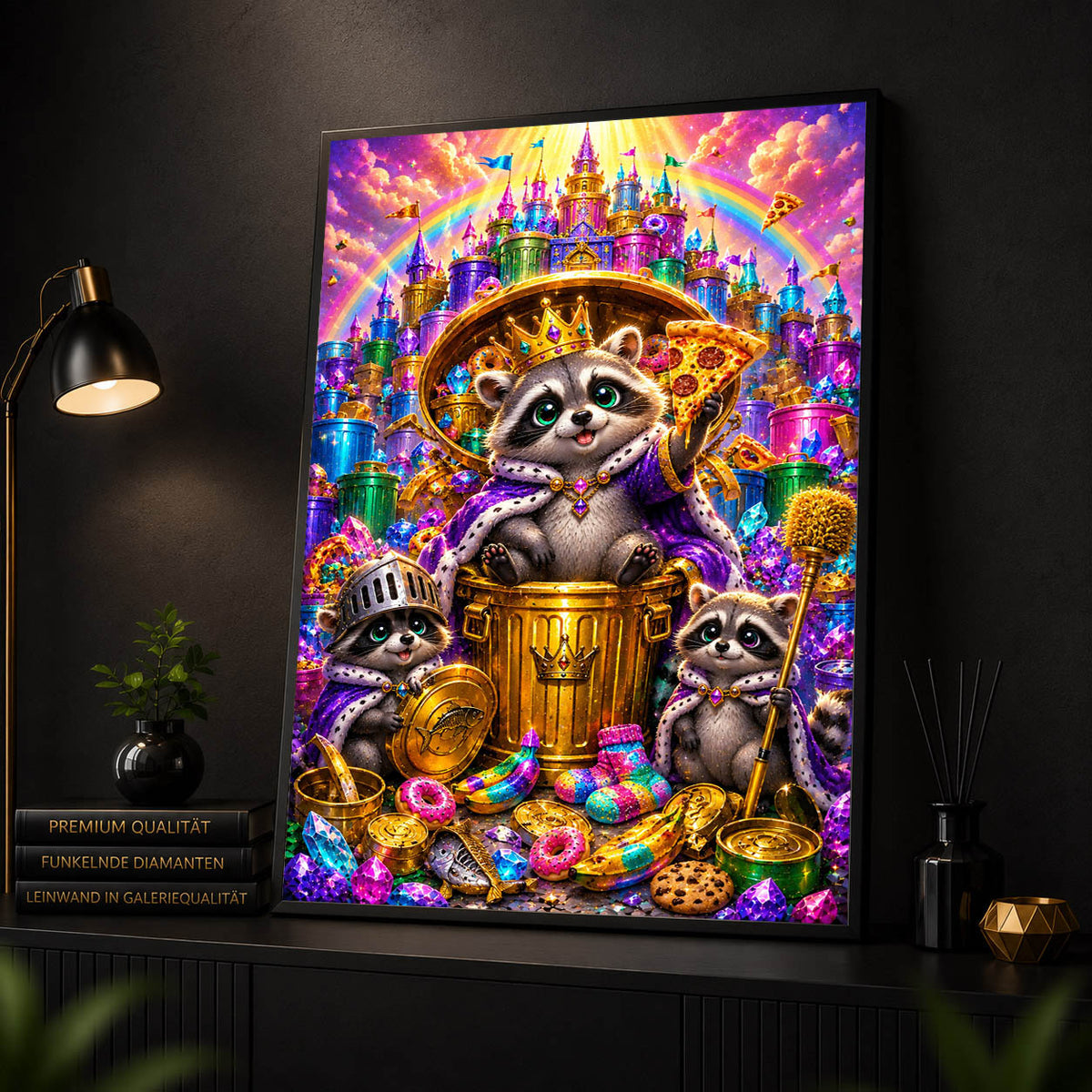 Diamond Painting - Waschbärkönig Tobi