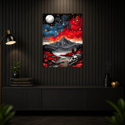 Diamond Painting - Drachenfriedhof am Blutmond