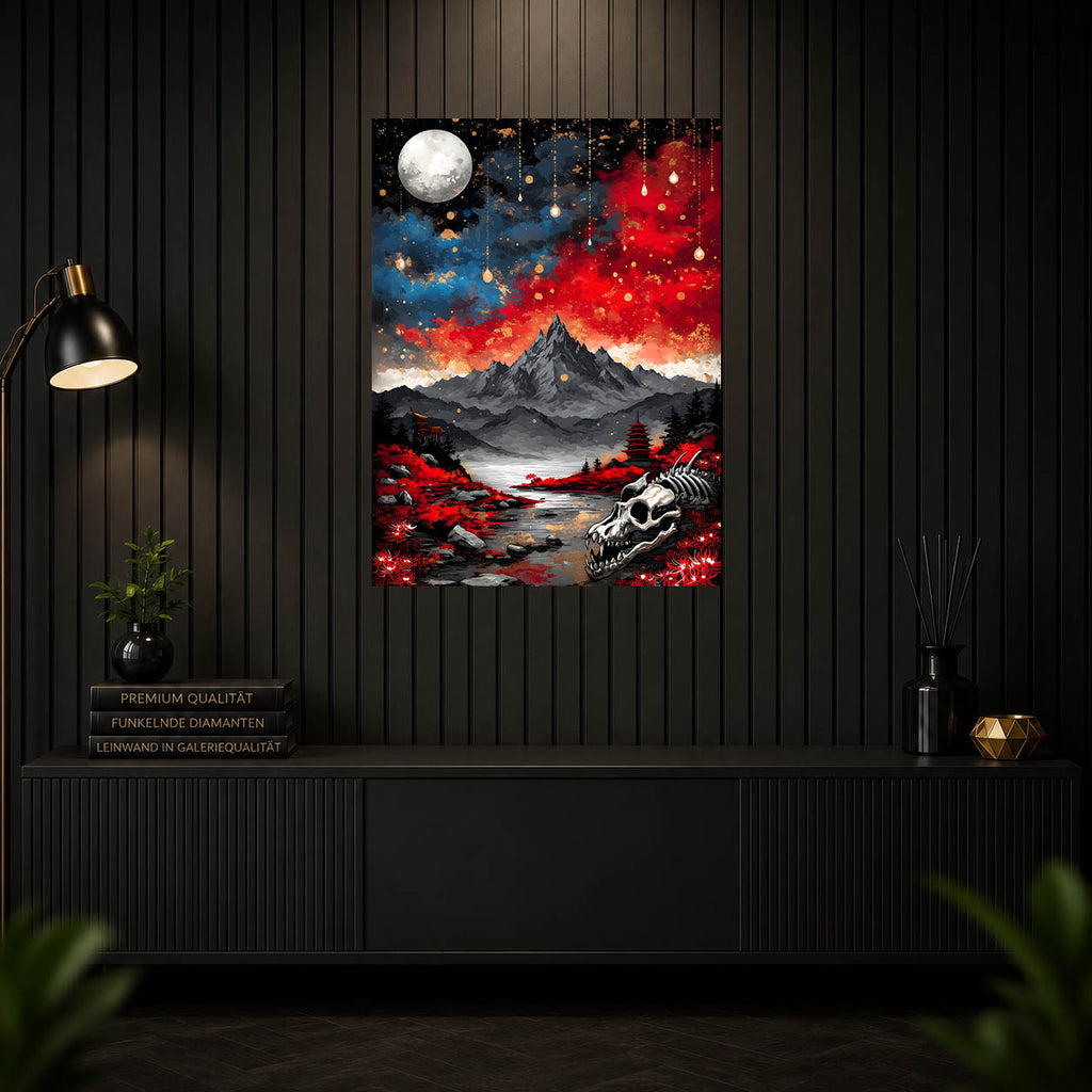 Diamond Painting - Drachenfriedhof am Blutmond
