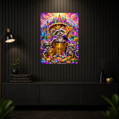 Diamond Painting - Waschbärkönig Tobi