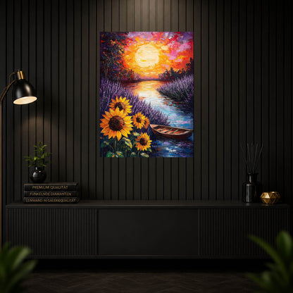 Diamond Painting - Sonnenblumen am See