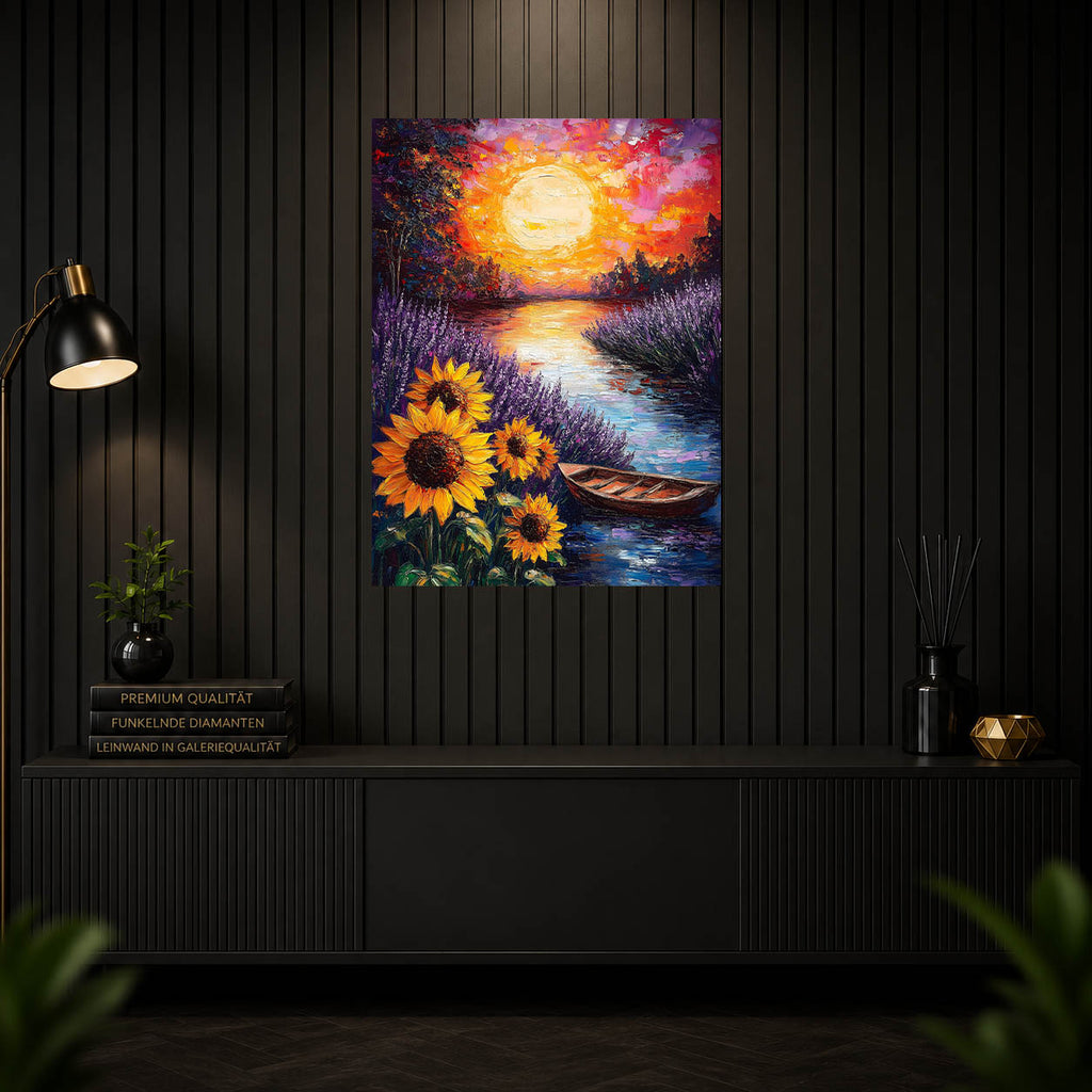Diamond Painting - Sonnenblumen am See