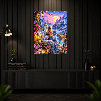 Diamond Painting - Drachenzauber im Mondlicht