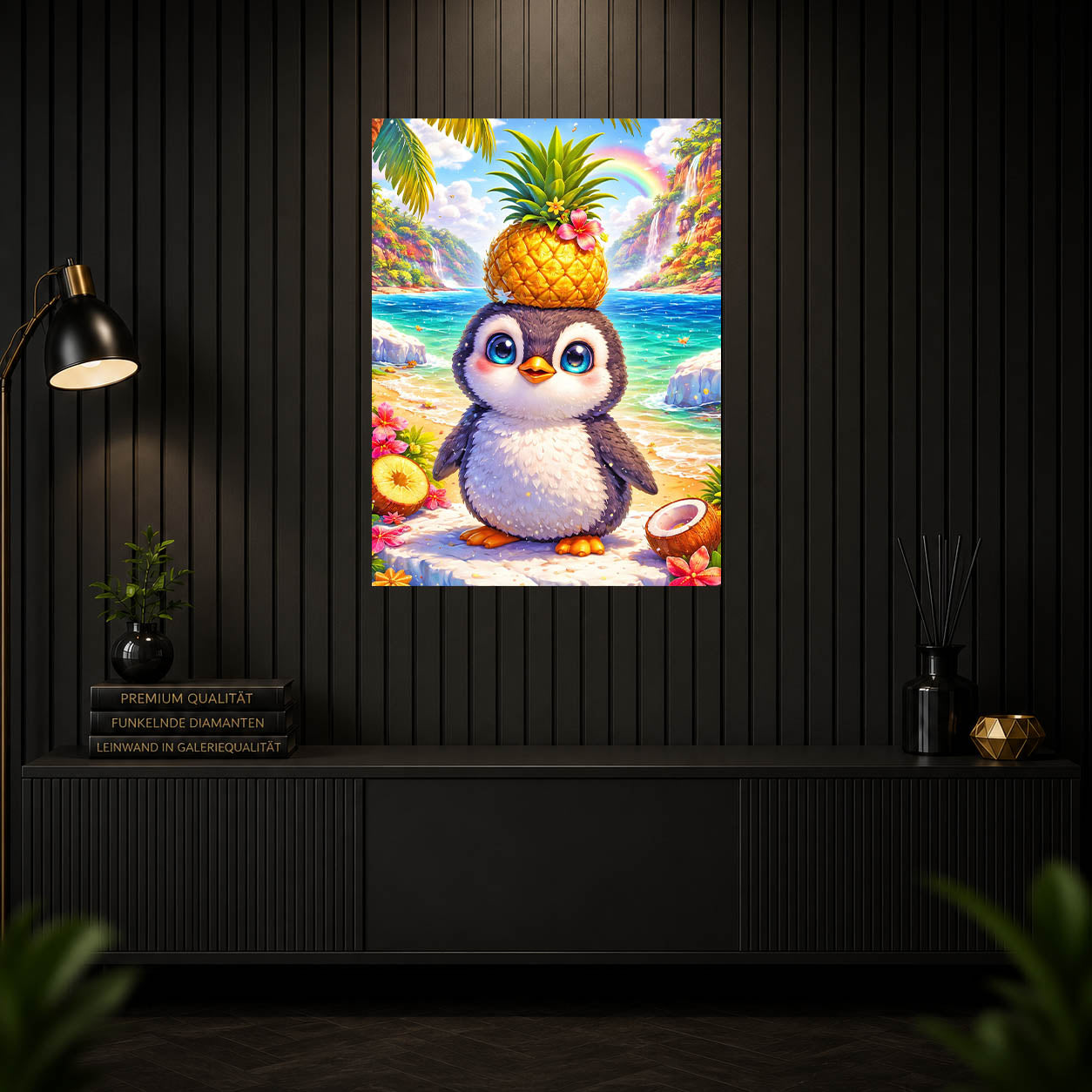 Diamond Painting - Tropischer Pinguintraum