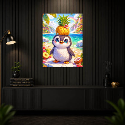 Diamond Painting - Tropischer Pinguintraum