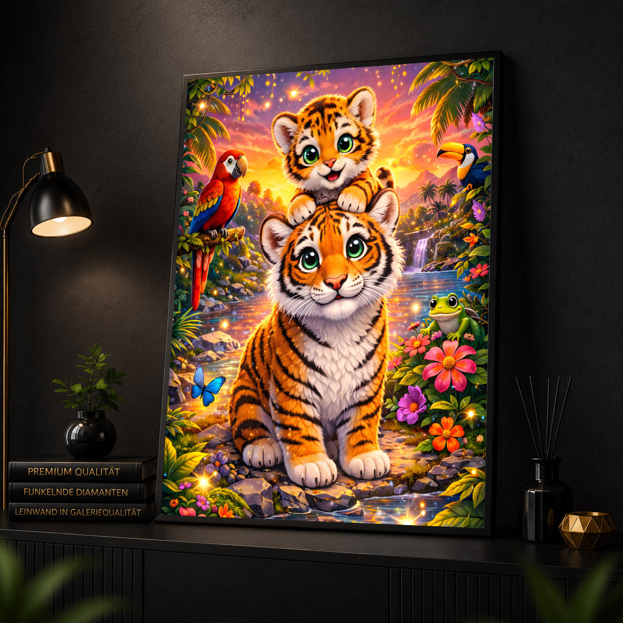 Diamond Painting - Guardians of the Jungle 100% AB Stones