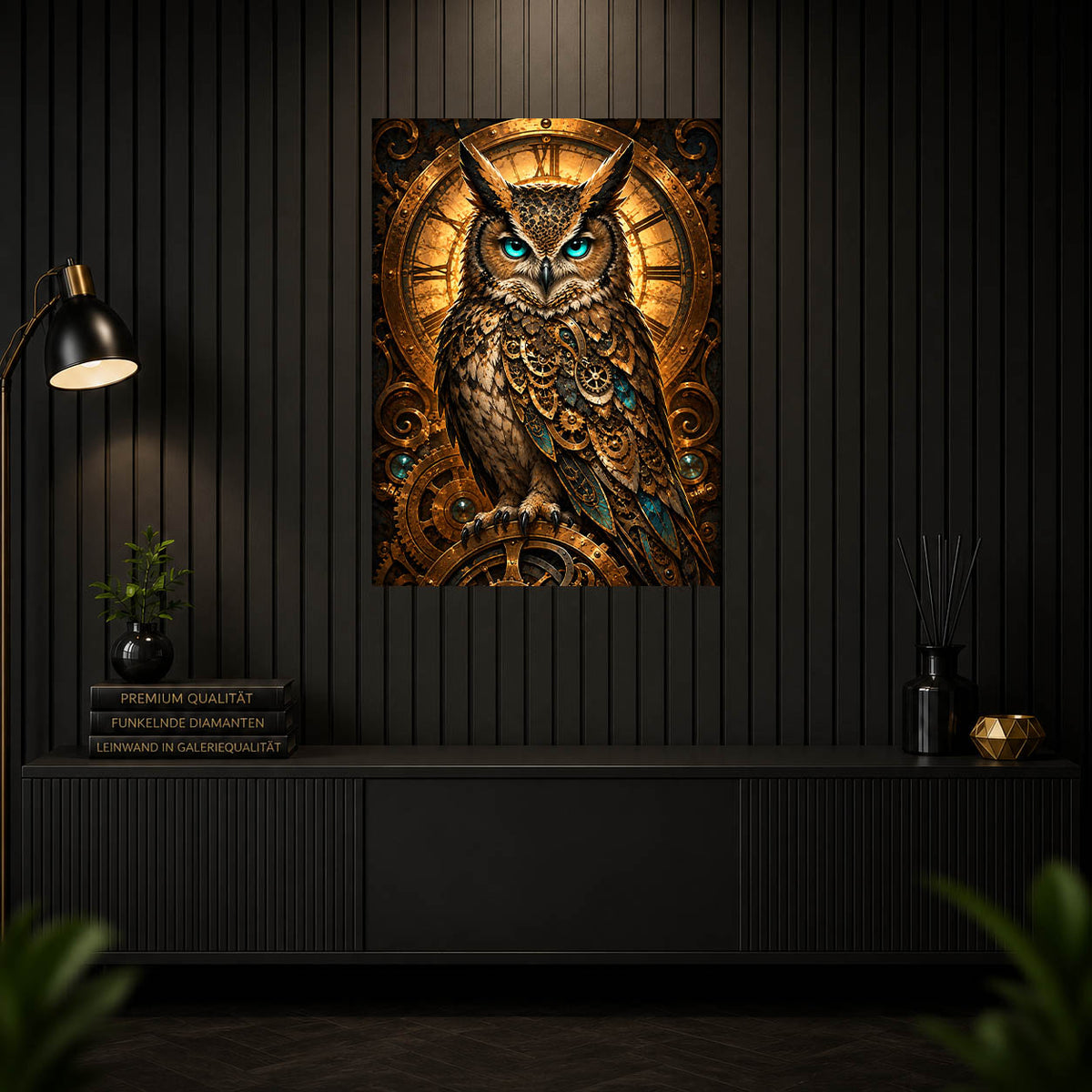 Diamond Painting - Eule der Zeit