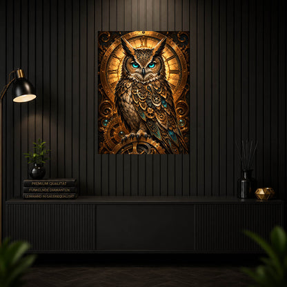 Diamond Painting - Eule der Zeit