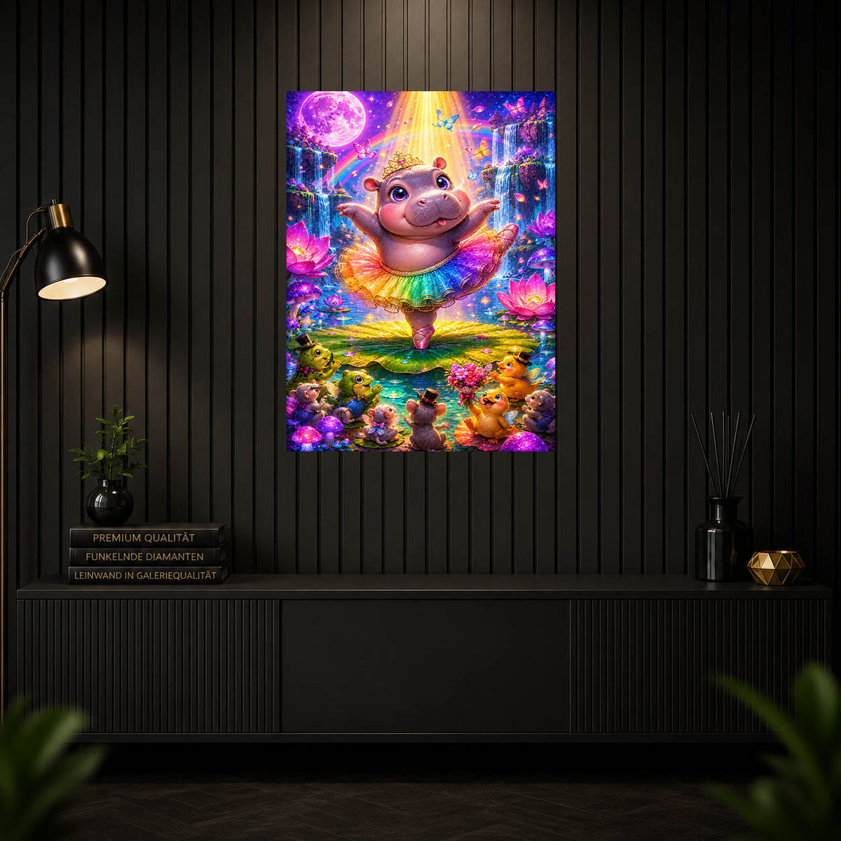 Diamond Painting - Tanzendes Nilpferd