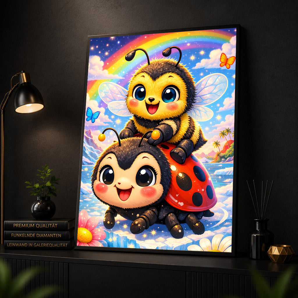 Diamond Painting - Biene und Käfer