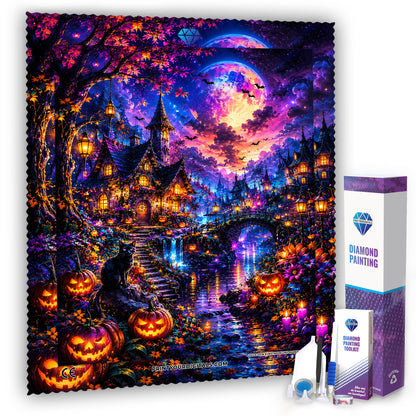 Diamond Painting - Halloween Katzenhaus