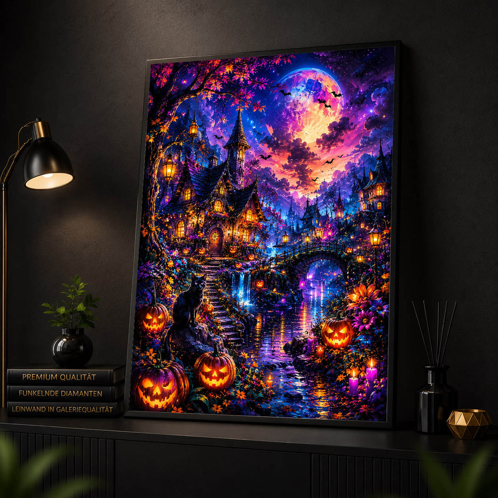 Diamond Painting - Halloween Katzenhaus