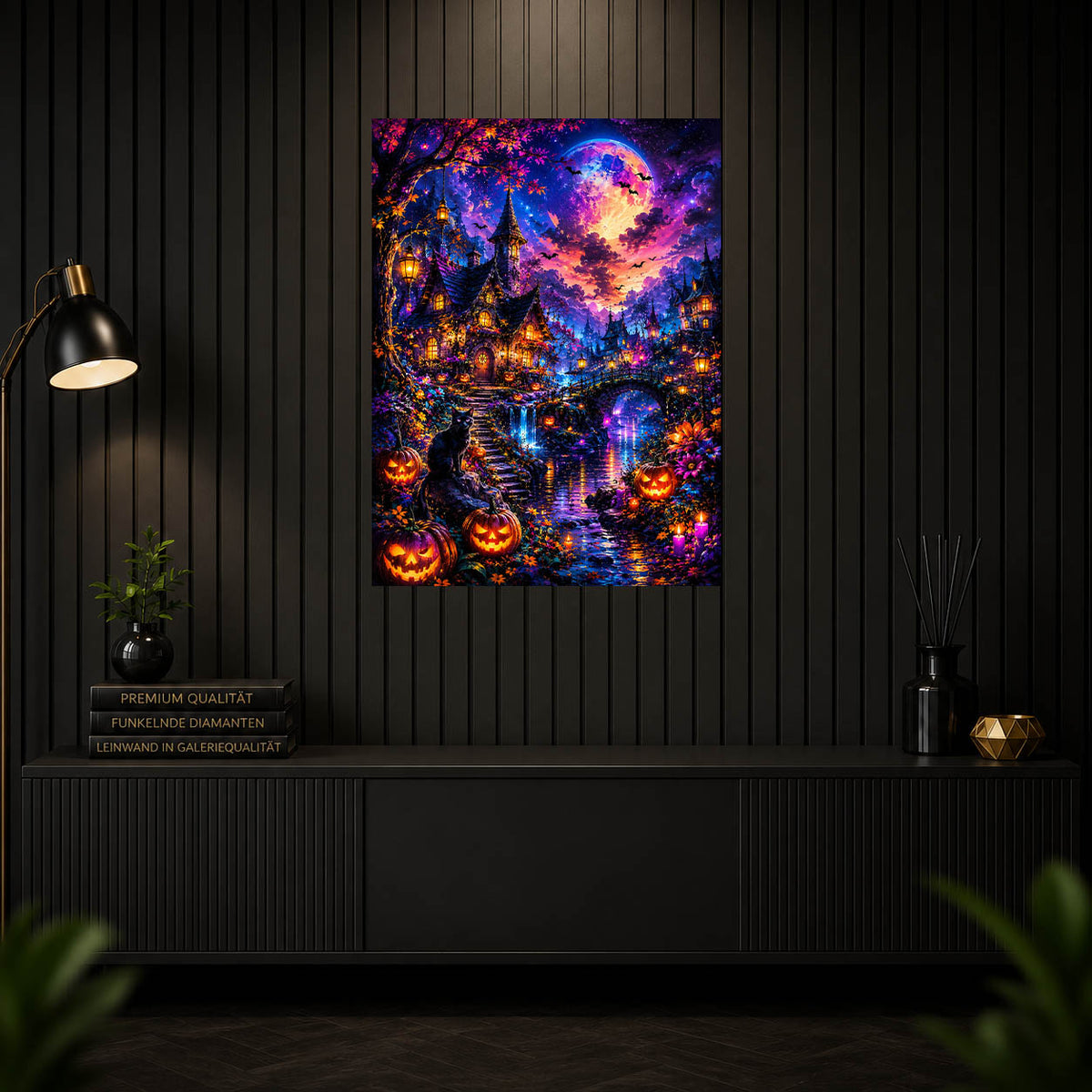 Diamond Painting - Halloween Katzenhaus