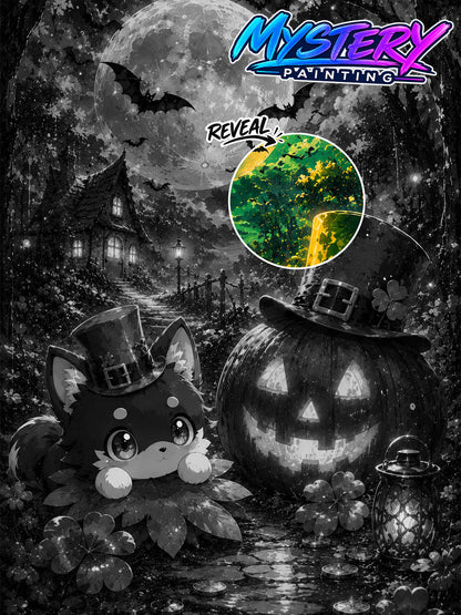 Mystery Painting – Grünes Halloween